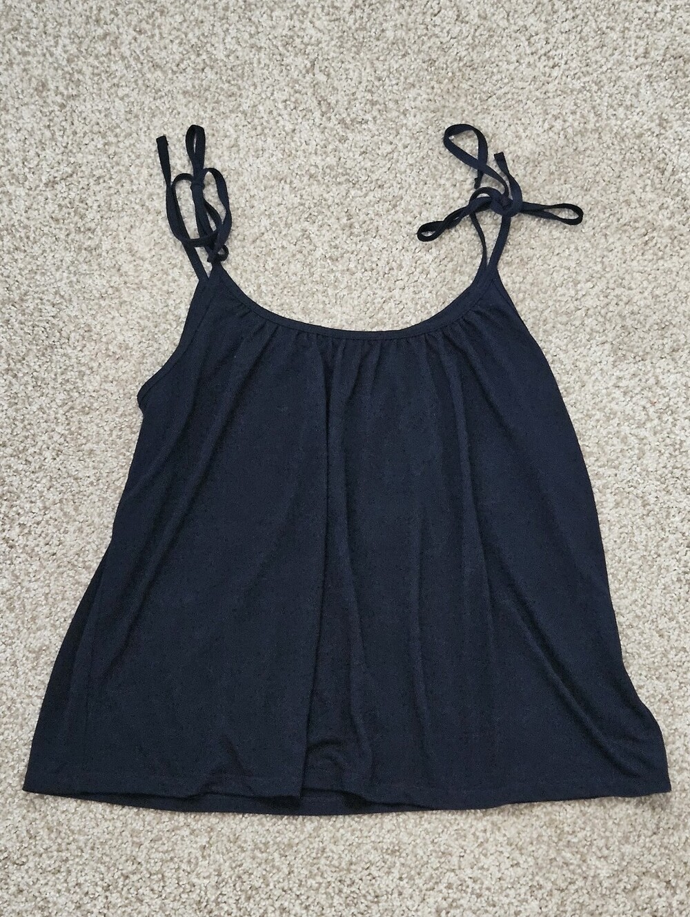 Women's Dark Blue Tie-Strap Tank Top